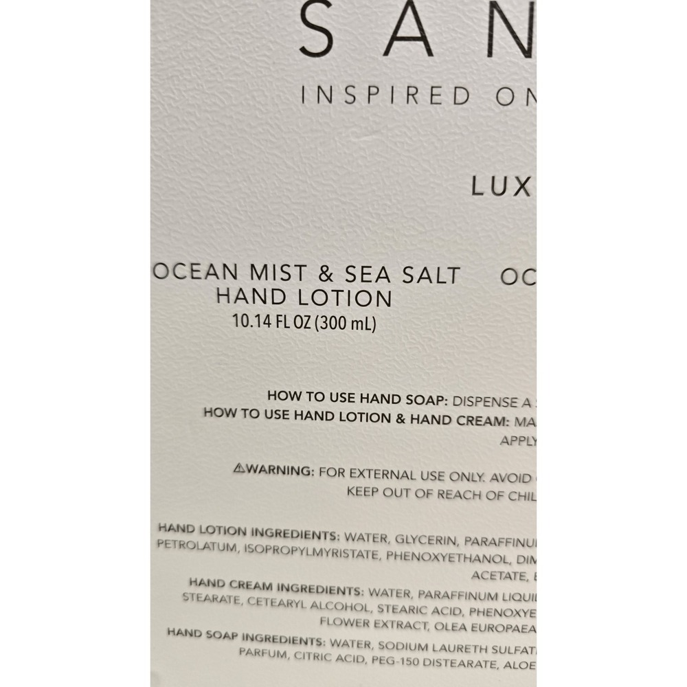 Sand + Fog Ocean Mist + Sea‎ Salt Hand Care Gift Set • Lotion Soap Cream • New - Picture 3 of 4